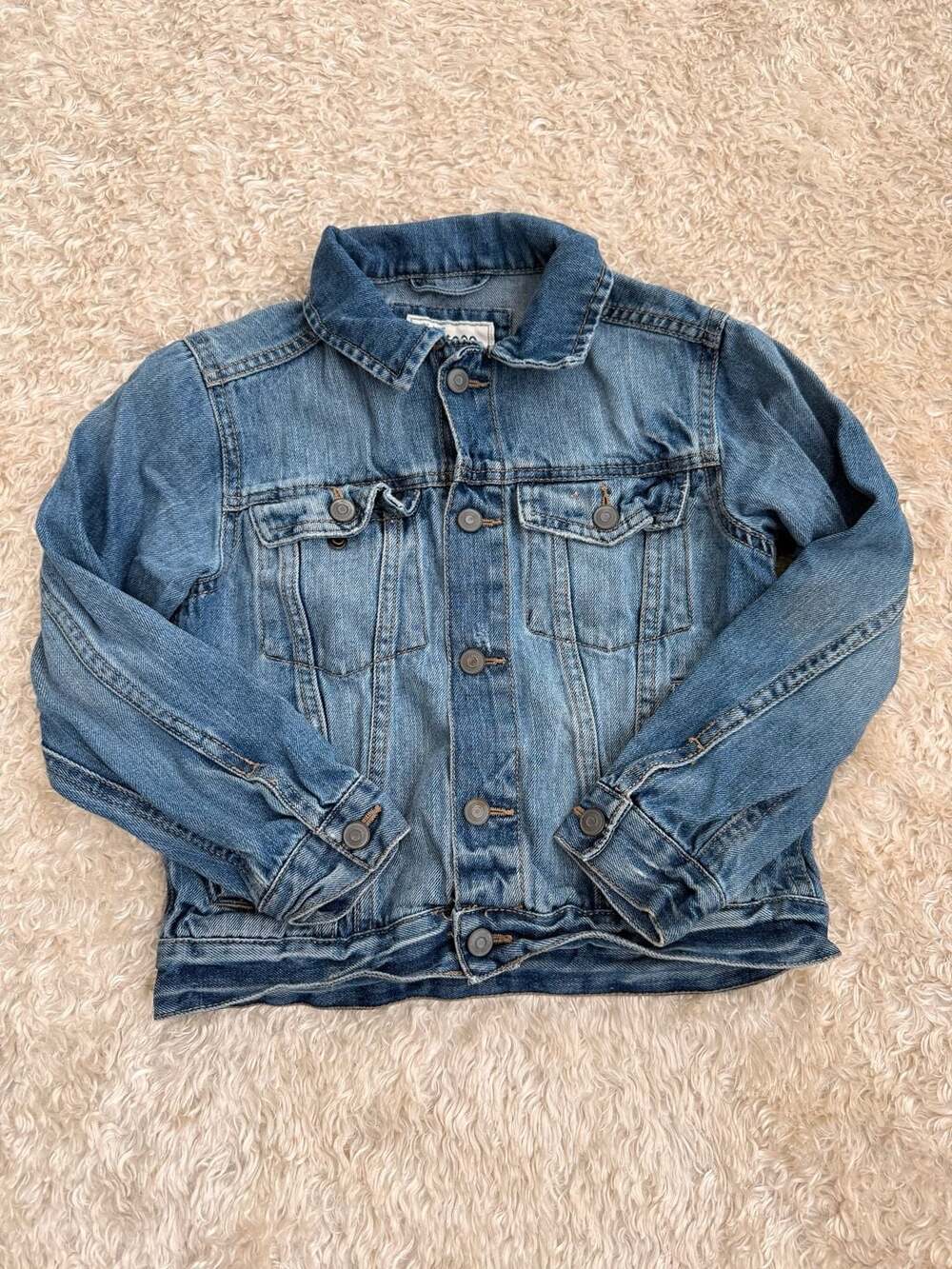 The Children's Place Denim Jacket Size 5/6 Blue Trucker Jean Jacket